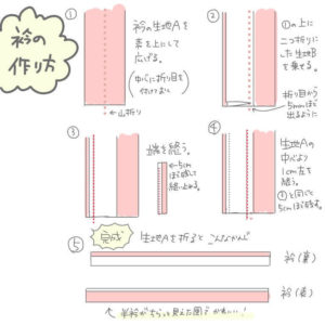 無料型紙と写真解説でベビー キッズ袴 80 90cm の作り方 お誕生日やお正月 節句のお祝いにオススメ そらメイド