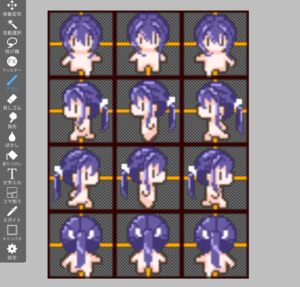 全ての素体に髪を乗せる