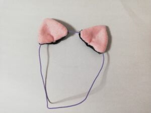 実際に作ったぬい用のねこ耳